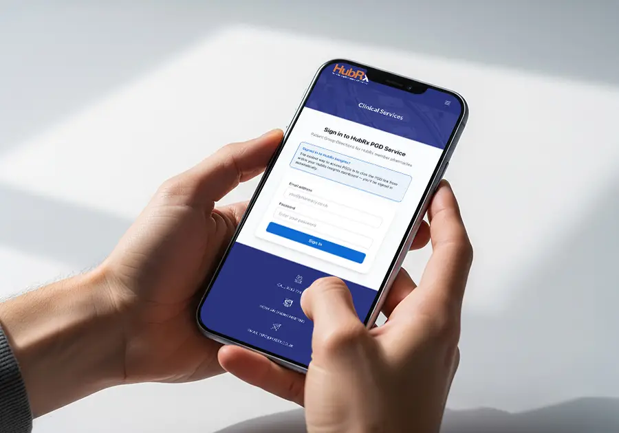 HubRx Login to PDG Services